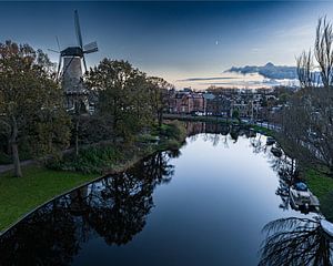 Molen van piet en de Singelgracht in Alkmaar van Wietse de Graaf