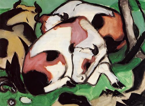 Franz Marc - Vaches endormies