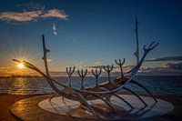 Iceland: Golden hour with Viking ship