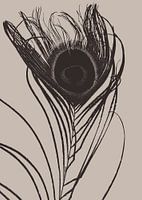 Japanische Pfauenfeder Beige