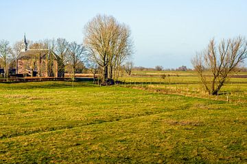 Protestantse kerk in het Nederlandse dorp Giessen