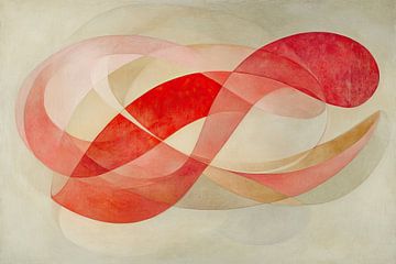 Red Abstraction | Red Circles by Modern Collection