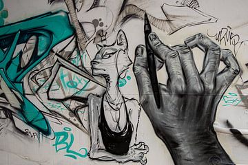 Fine art graffiti van Hans Aanen