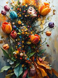 Ein surreales Porträt einer Frau