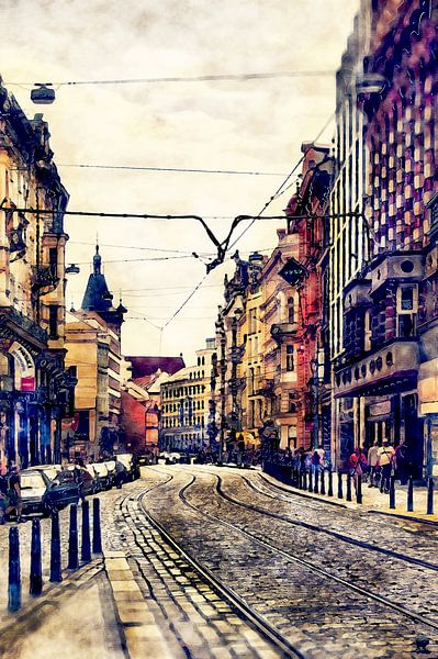 Praagse aquarelkunst #Praag van JBJart Justyna Jaszke