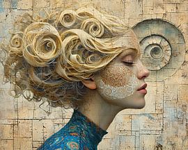 Blondes Haar | Spirale oder Spitze Gesicht von Kunst Laune