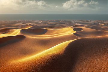 Zandduin in de woestijn Illustratie