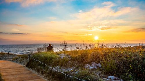 Lever de soleil sur la mer Baltique sur Günter Albers