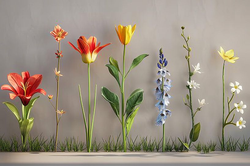 floral art on the wall by Egon Zitter