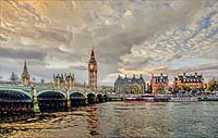 Impressionistische Malerei London Bridge im Stil von Renoir