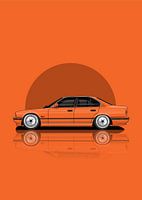 Kunstauto BMW E34 oranje