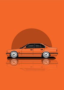 Art Car BMW E34 orange