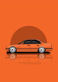 Art Car BMW E34 orange