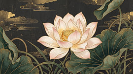 Golden Japanese Imperial Lotus Haven by Siti Zuliana