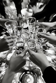 Cercle de verres de fête I