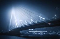 Erasmusbrücke im Nebel von Niels Dam Miniaturansicht