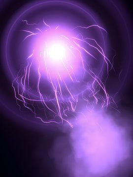 Violettes Leuchten von J D - Digital Art