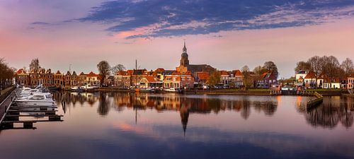 Blokzijl-8, Zonsondergang panorama, Nederland