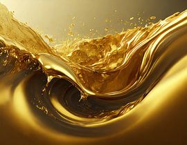 Vloeibaar goud met golven