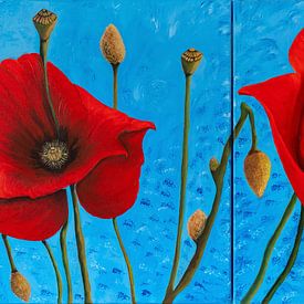 Coquelicots sur Lyda Geeratz