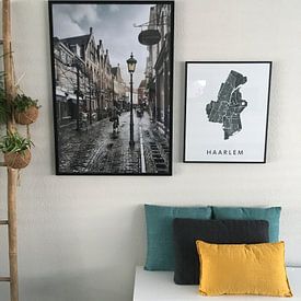 Kundenfoto: Haarlem - Warmoesstraat nach dem Regen von OK-ART, als poster