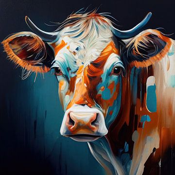Portrait d'une vache sur Bert Nijholt