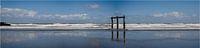 Rising sea beach Ostend