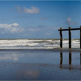 Steigender Meeresstrand Ostende von Frank Van Durme