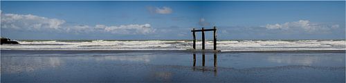 Rising sea beach Ostend