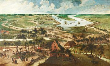 De Palinghutten in de Antwerpse Polder buiten de Lillo- of Slijkpoort, Abel Grimmer