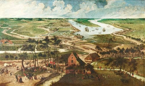 De Palinghutten in de Antwerpse Polder buiten de Lillo- of Slijkpoort, Abel Grimmer