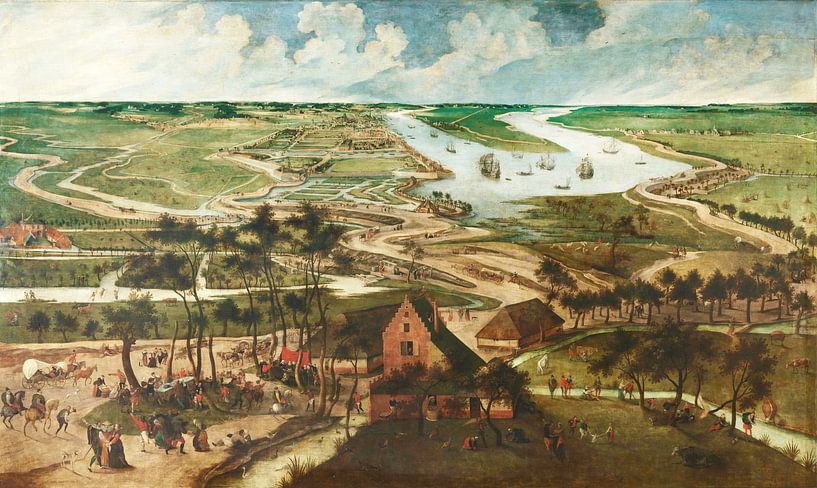 The Eel Huts in the Antwerp Polder outside the Lillo or Slijk Gate, Abel Grimmer by Masterful Masters