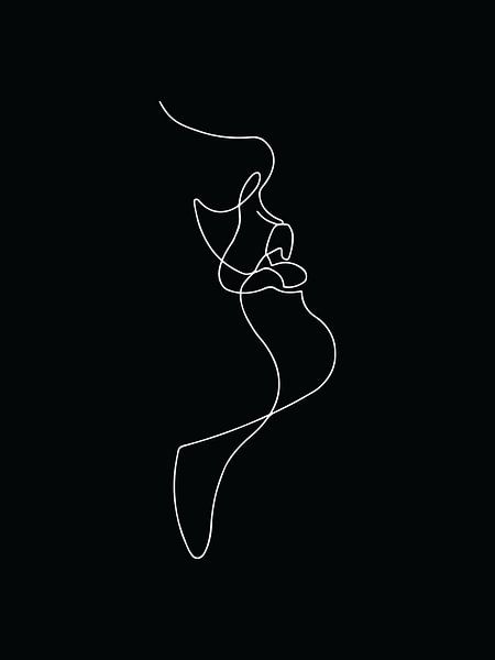 Visage, noir par Kemona art
