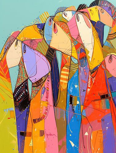 Abstrakte Malerei | Federgeflüster