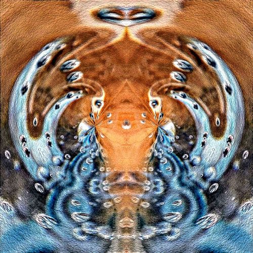 Zwillingsschwäne spielen mit Wasser