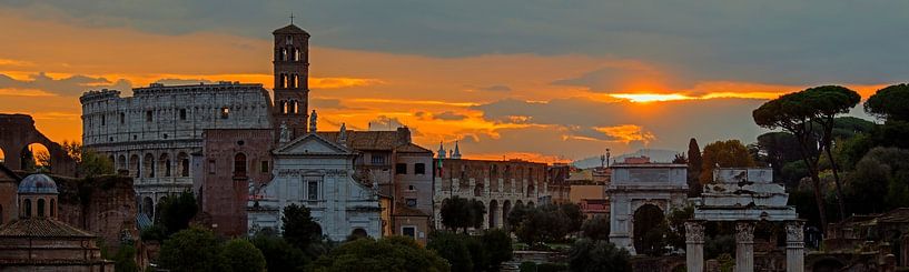 Skyline panorama Colosseum and Roman Forum in Rome by Anton de Zeeuw