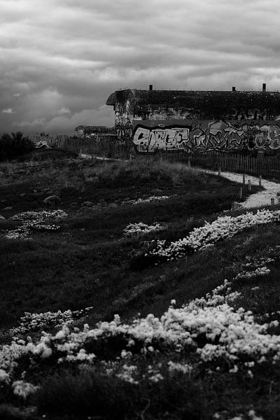 Battery Herta in Bois-Plage-en-Ré in black and white by Youri Mahieu