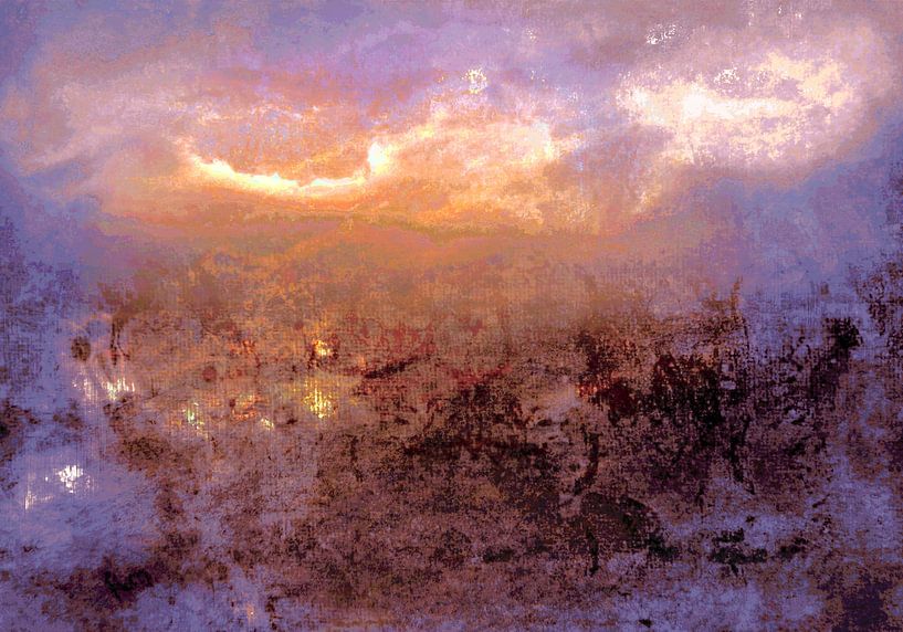Scandinavië Abstracte Zonsopgang XI van Mad Dog Art
