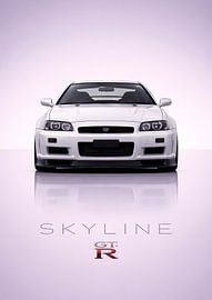 Nissan Skyline GT-R Minimal Car Art by irgian firmansyah