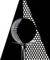 glass sphere in yin-yang