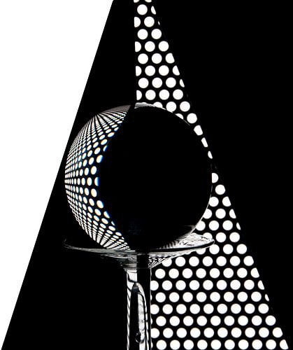 glazen bol in yin-yang