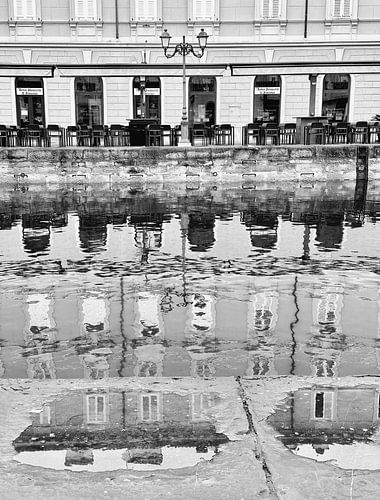 Spiegelung am Canal Grande von Triest