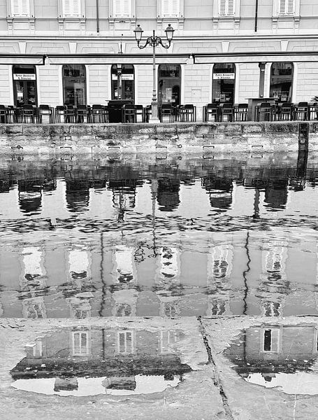 Reflection on the Grand Canal in Trieste by Markus Jerko