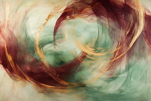 Abstracte kleurspiralen in zachte tinten