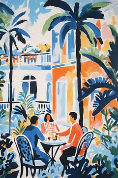 Sunny Terrace Art sur Peinture Abstraite