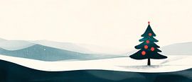 Sapin de Noël hiver sur Poster Art Shop