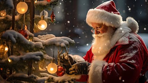 Father Christmas in the snow