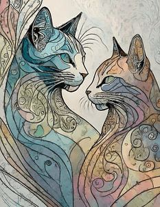 Samen in Pastel