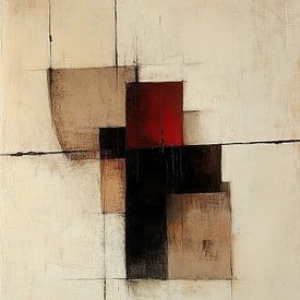 Beruhigendes Rot Abstrakt von Zen und Mehr