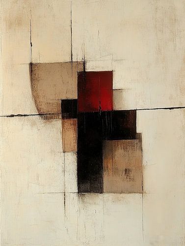 Beruhigendes Rot Abstrakt von Zen und Mehr